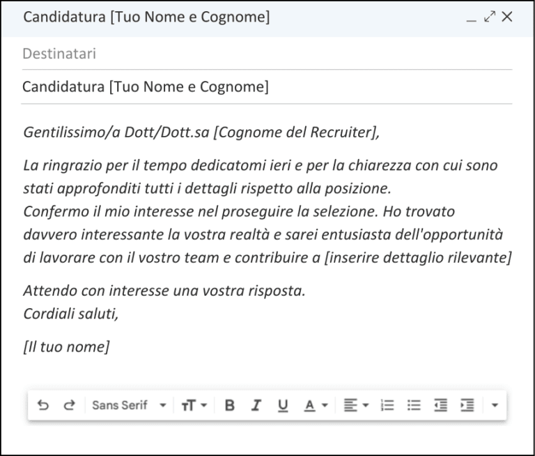 cosa chiedere dopo il colloquio?